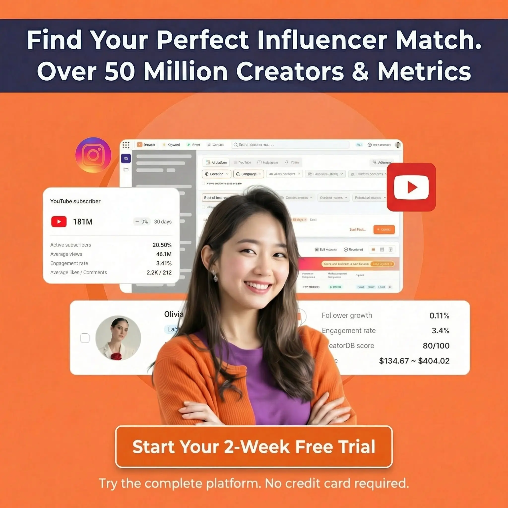 Screenshot 1 of CreatorDB - Influencer Marketing