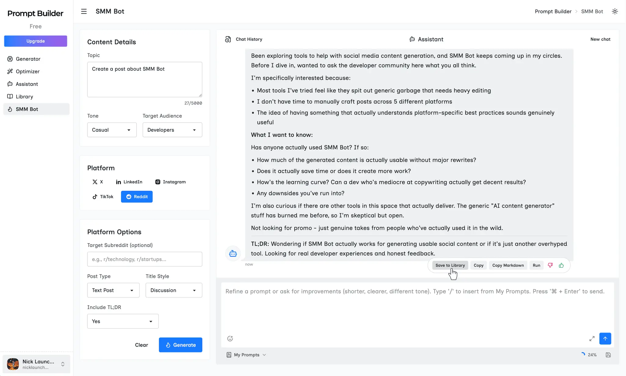 Screenshot 5 of Prompt Builder