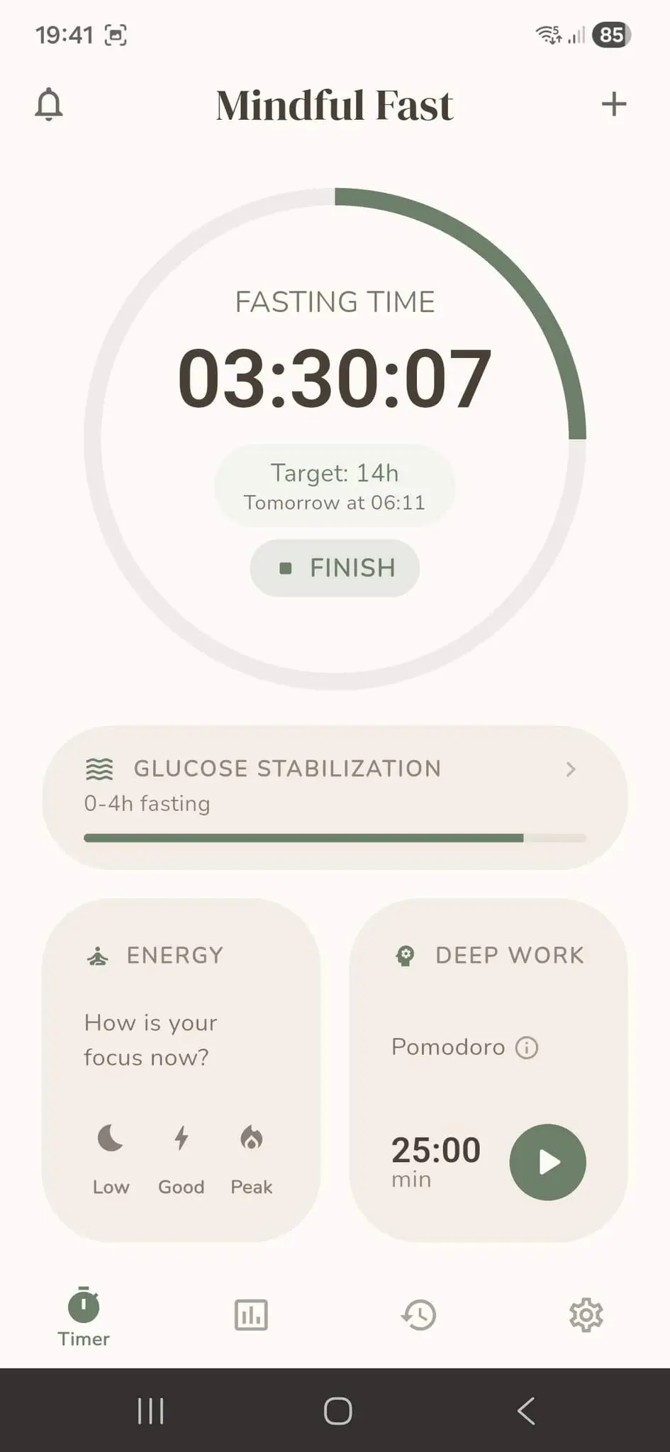 Screenshot 1 of Focus Fasting