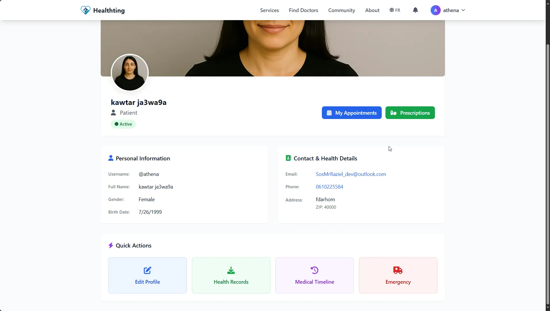 Screenshot 2 of https://www.healthting.com/