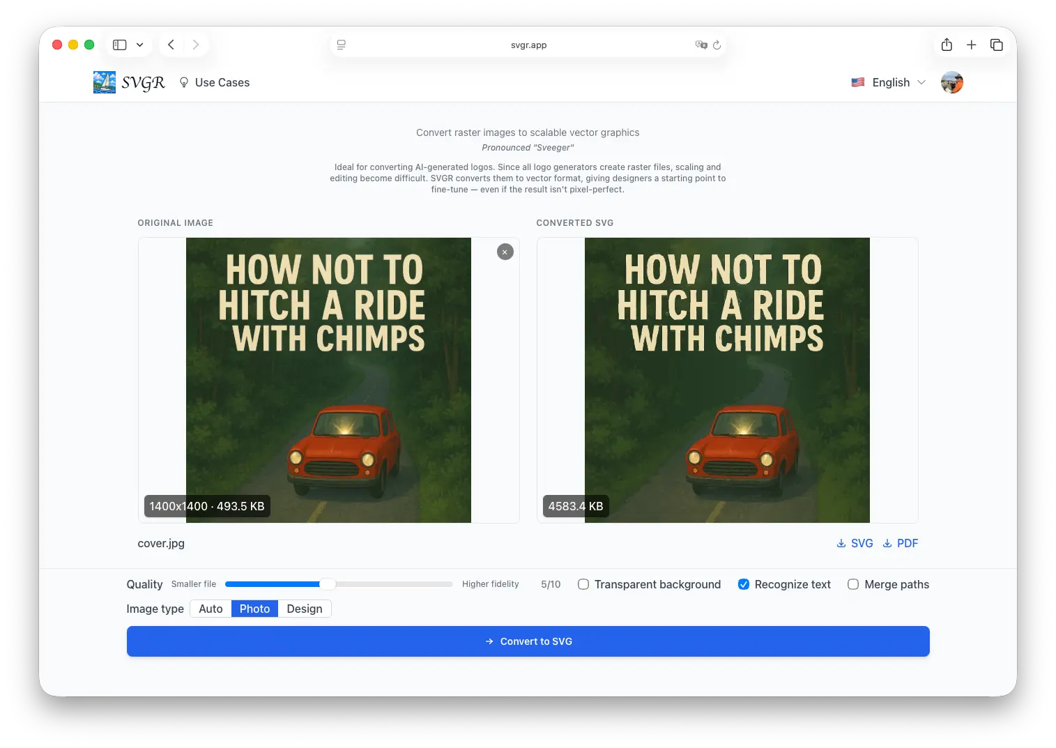 Screenshot 3 of SVGR - Image to SVG Converter