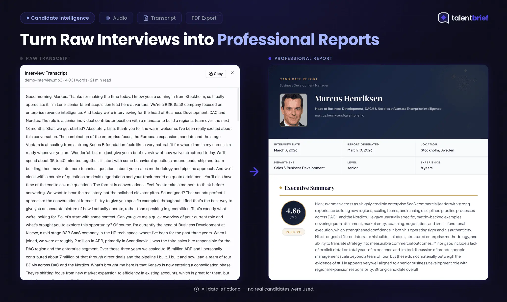 Screenshot 1 of TalentBrief