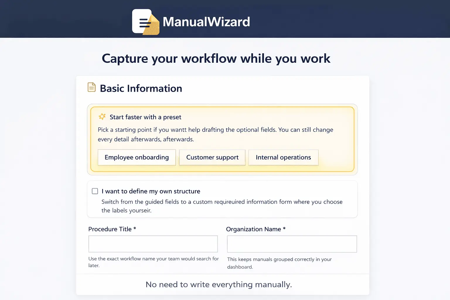 Screenshot 2 of ManualWizard