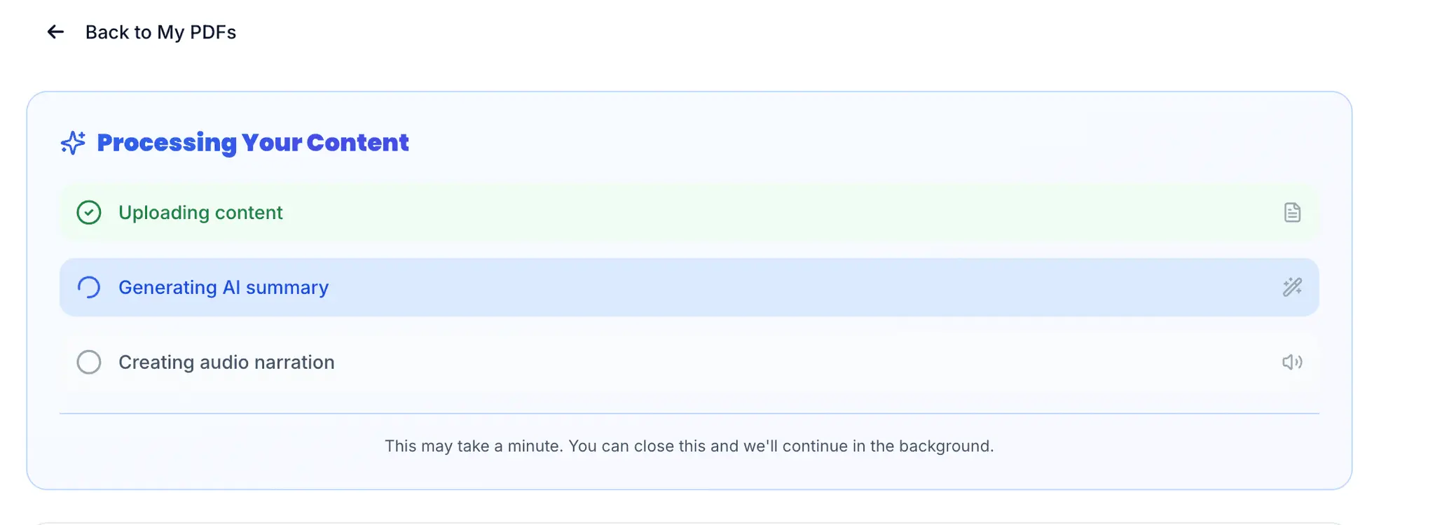 Screenshot 1 of VoiceBrief.io