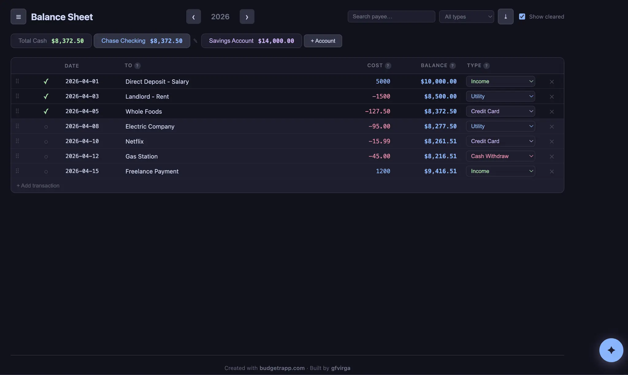 Screenshot 1 of Budgetrapp