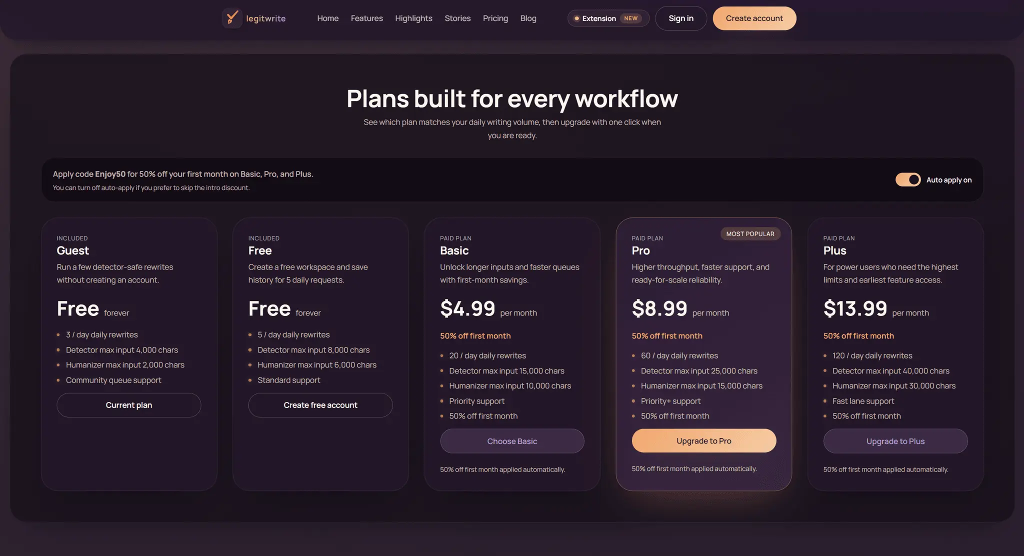 Screenshot 1 of LegitWrite- Detect & Humanize AI Content