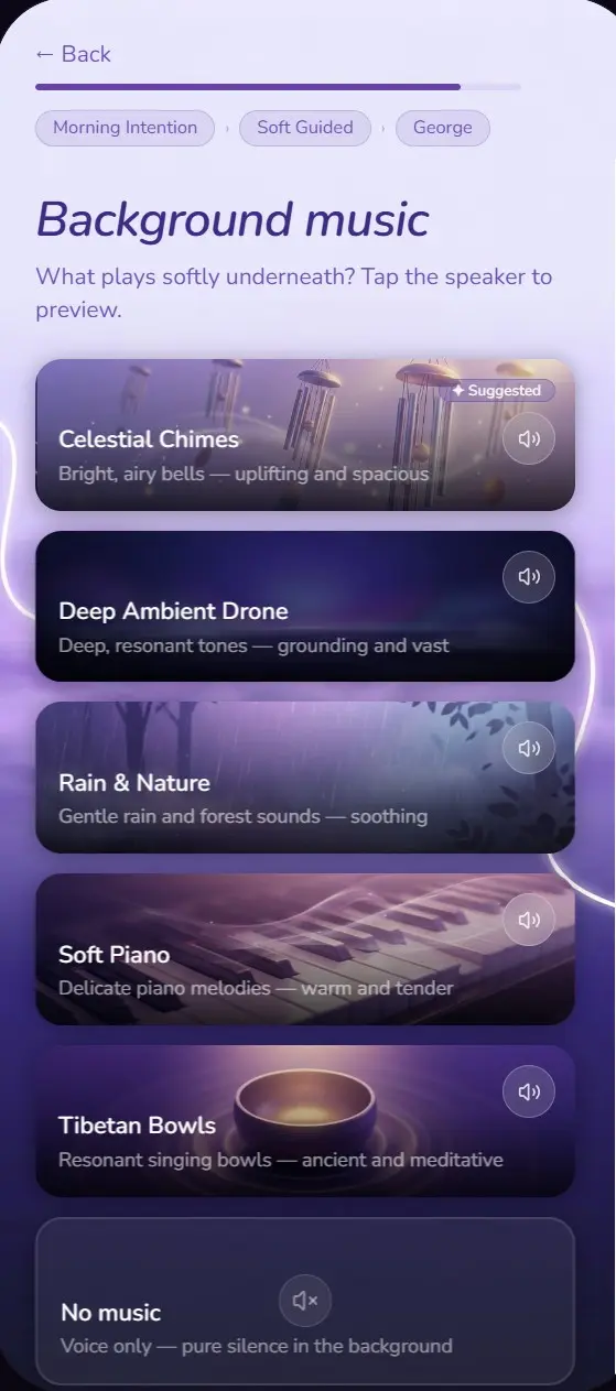 Screenshot 3 of MediTailor - AI Meditation App
