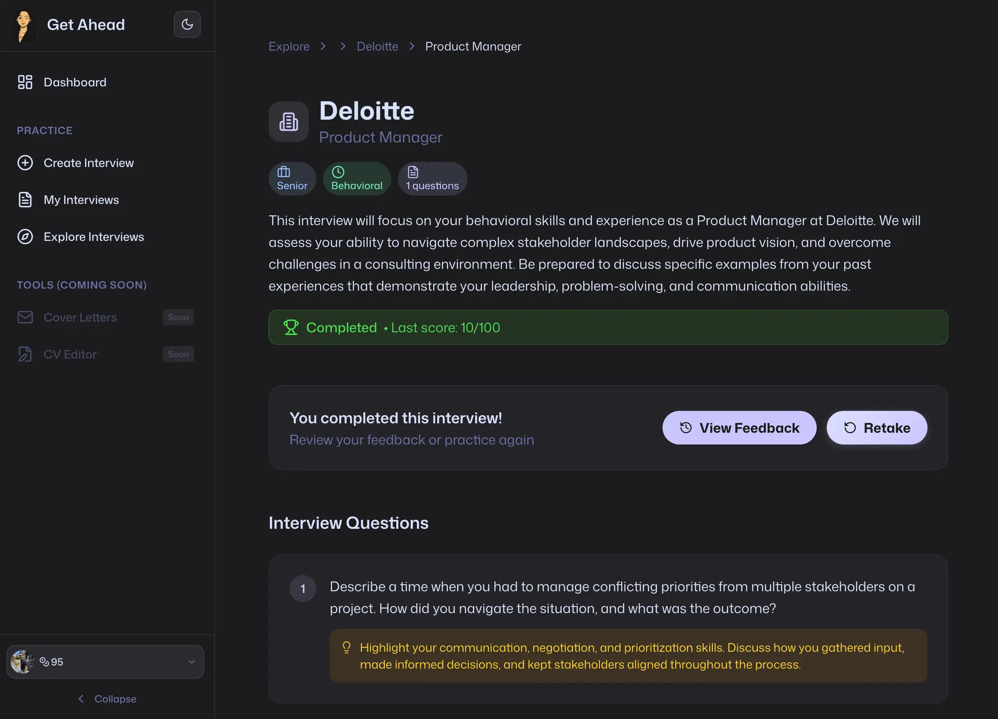 Screenshot 2 of Get Ahead AI