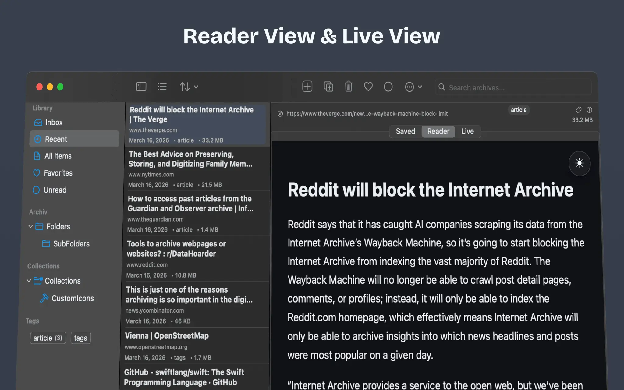 Screenshot 2 of WebsiteArchiver