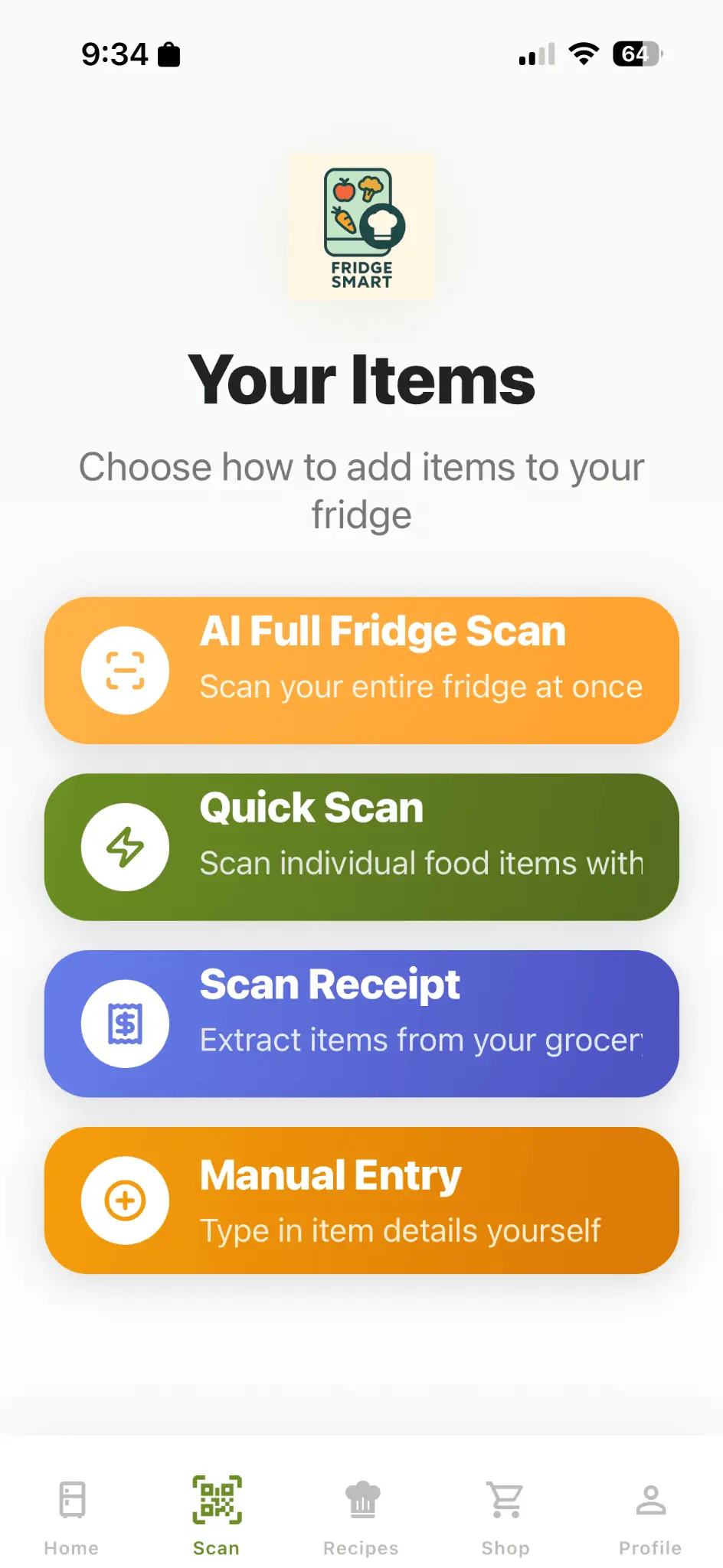 Screenshot 2 of FridgeSmart App