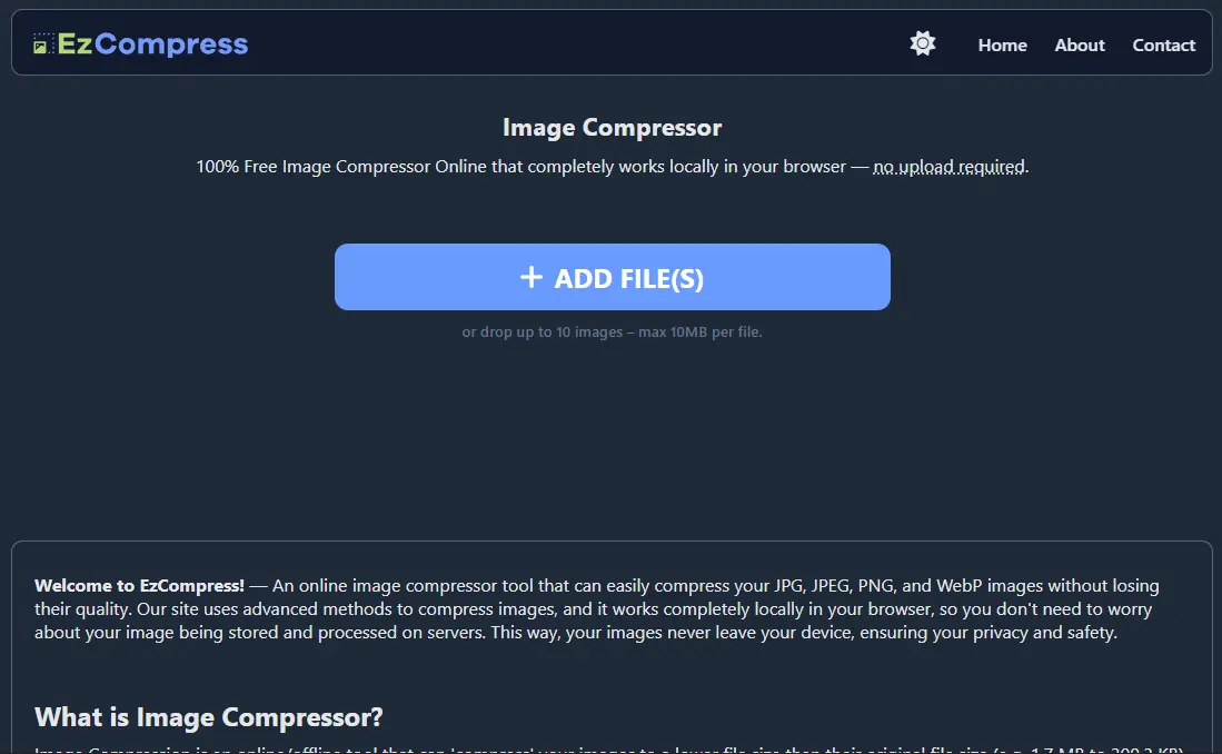 Screenshot 3 of Image Compressor Online - EzCompress