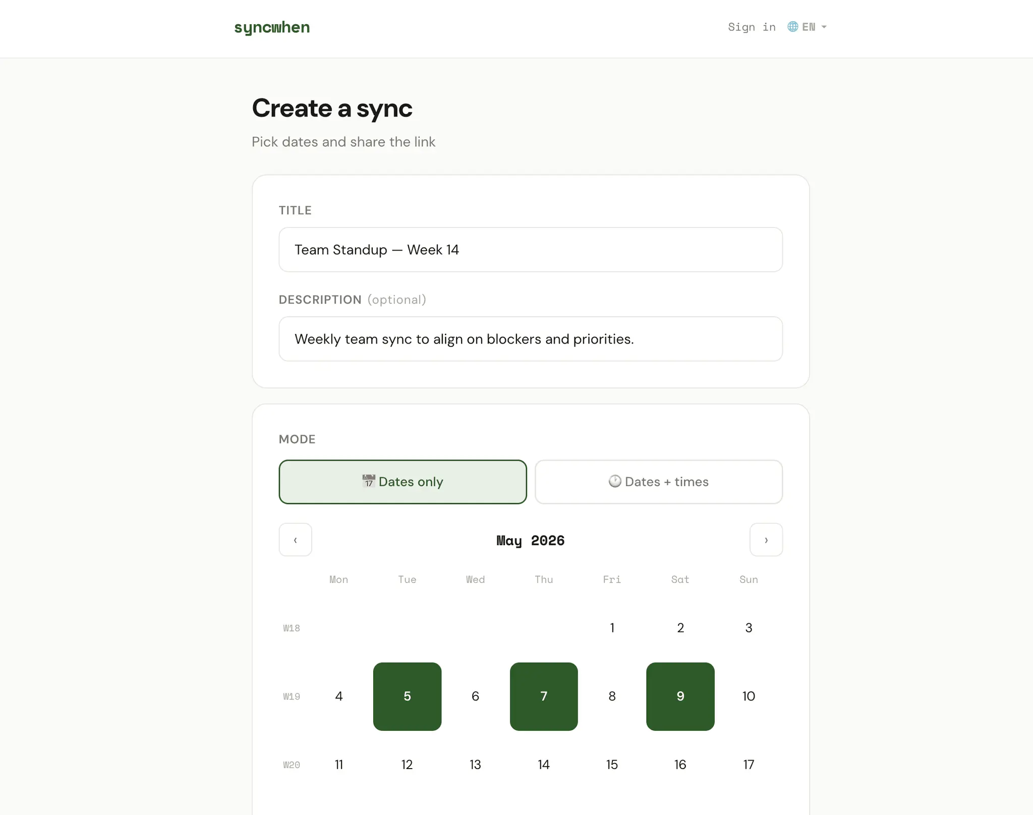 Screenshot 2 of SyncWhen