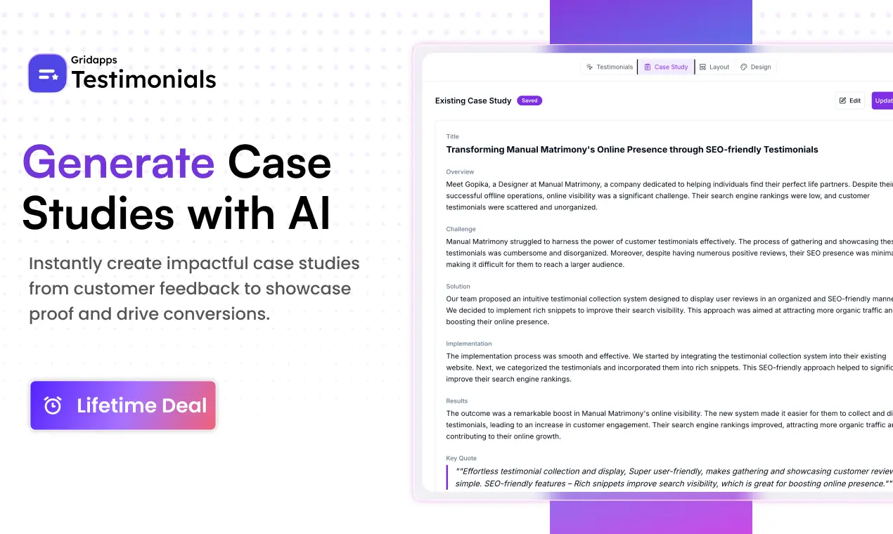 Screenshot 4 of Gridapps Testimonials