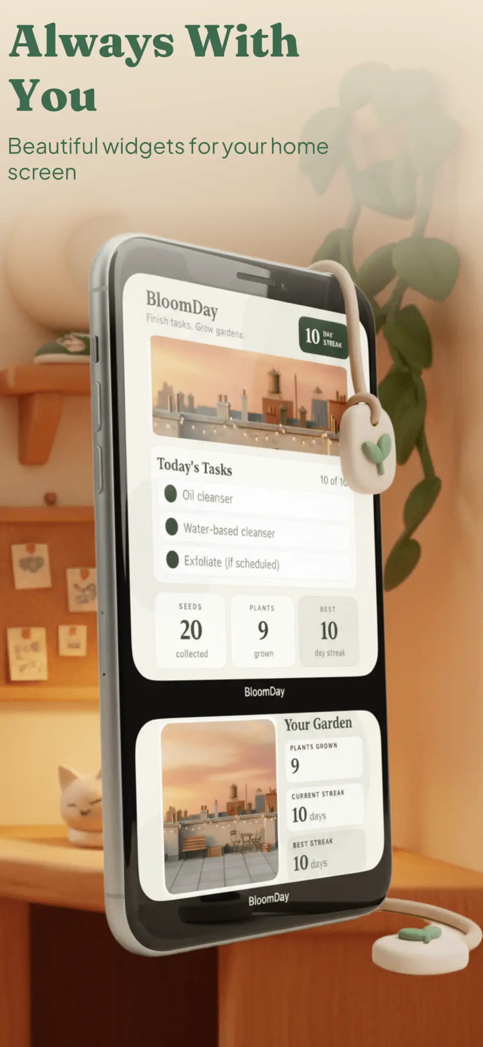 Screenshot 2 of BloomDay: Tasks & Garden