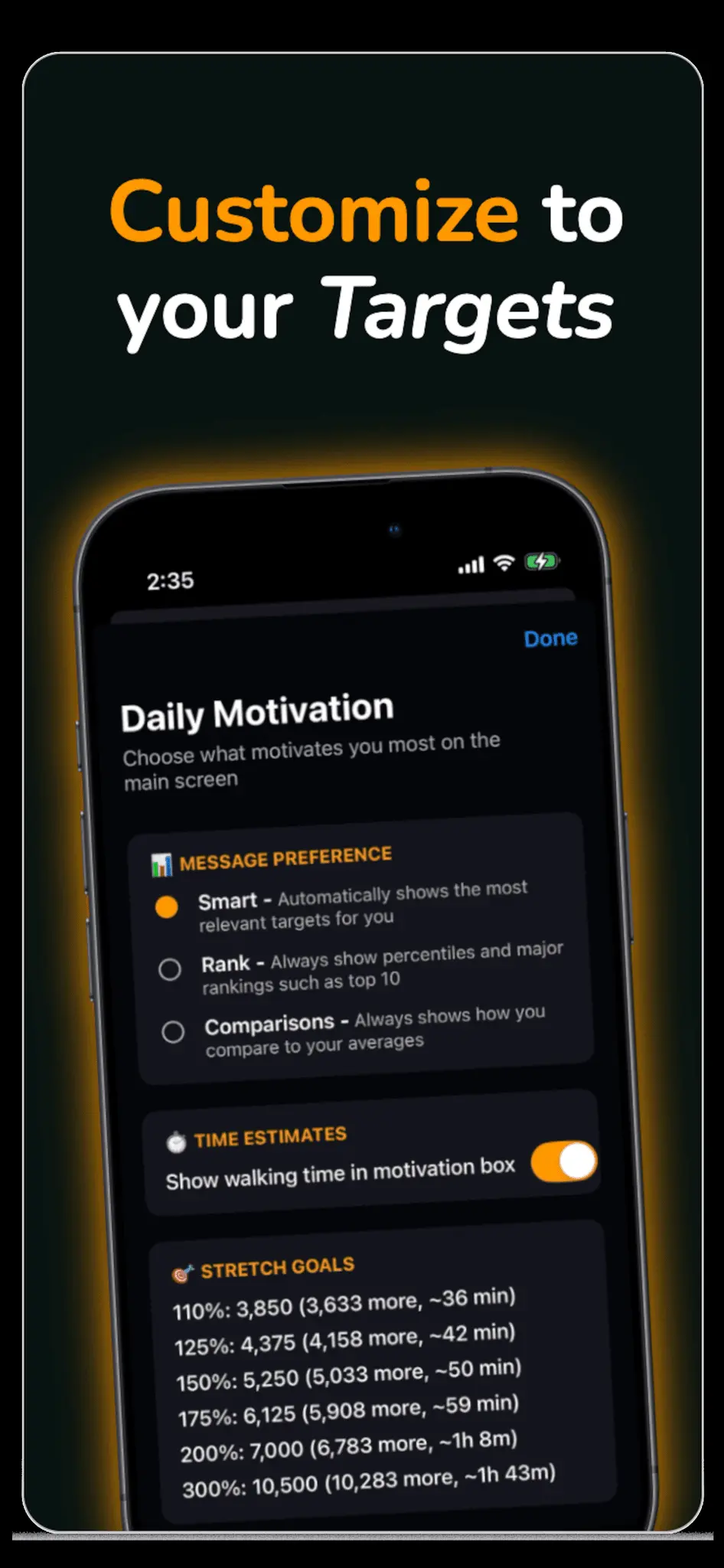 Screenshot 3 of StepGoals - Smart Step Counter (iOS)