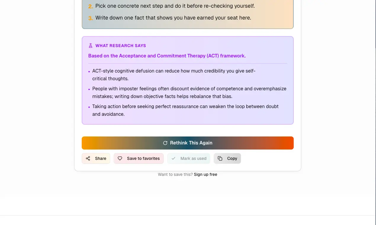 Screenshot 2 of Quick Rethink