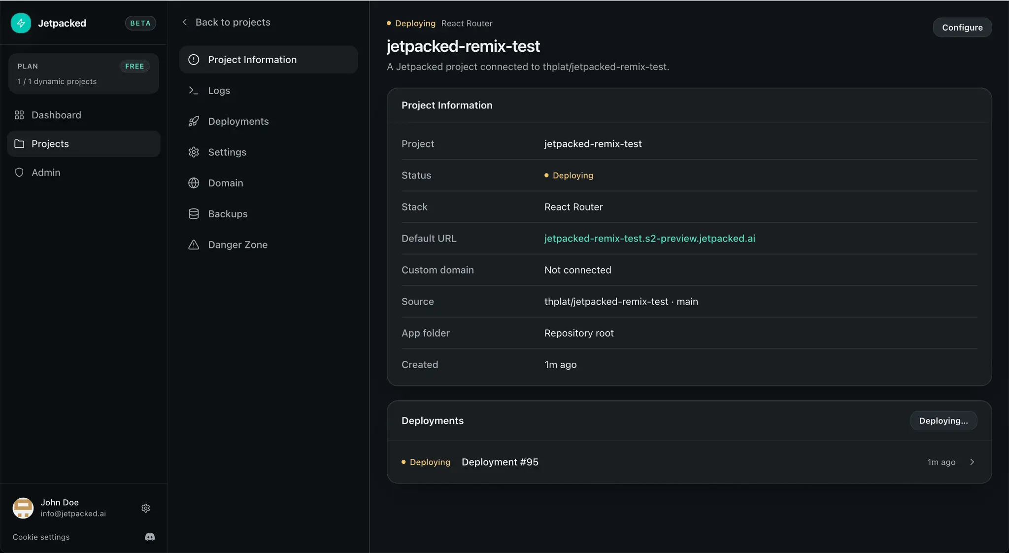 Screenshot 1 of Jetpacked