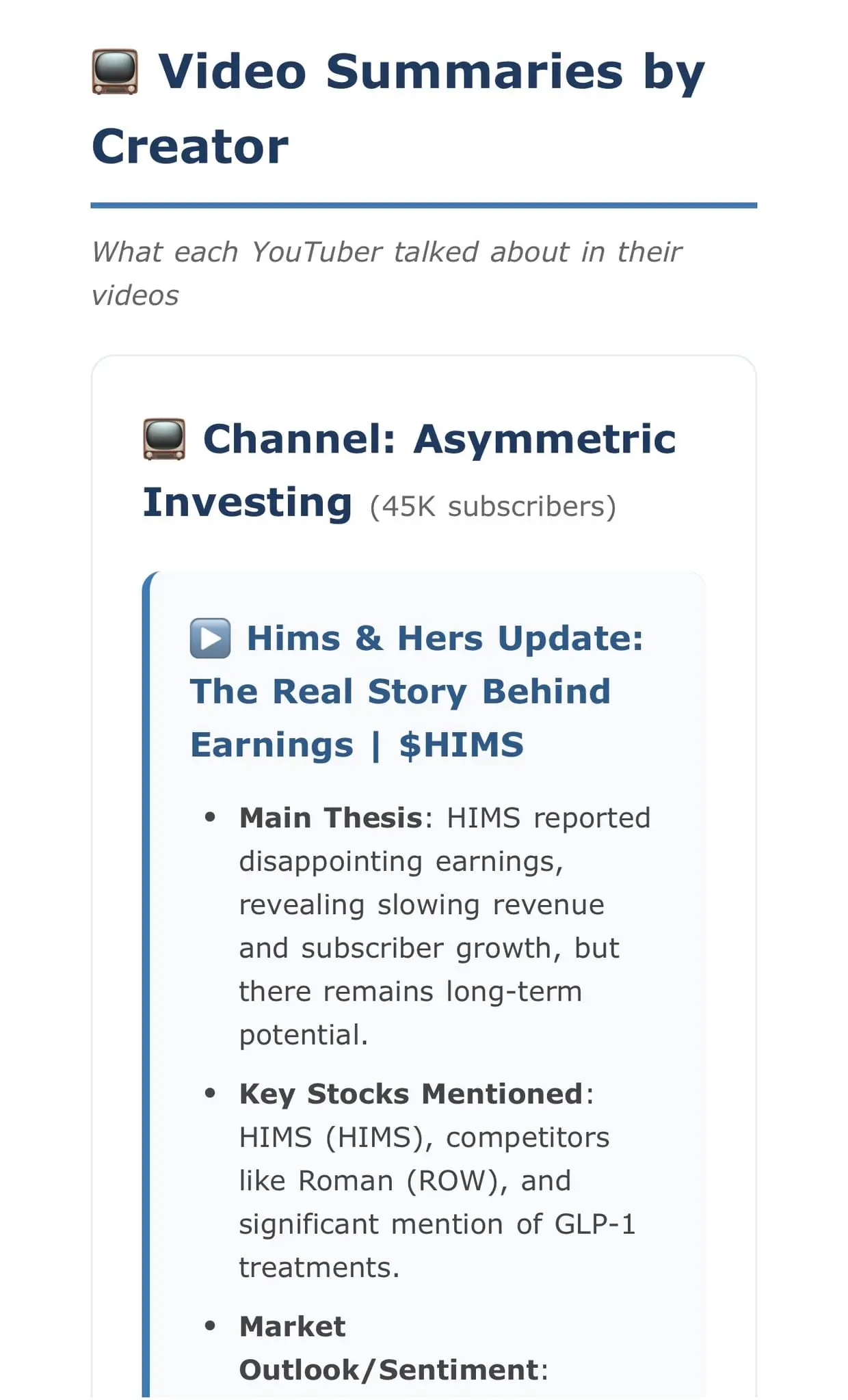 Screenshot 1 of FinTube Daily
