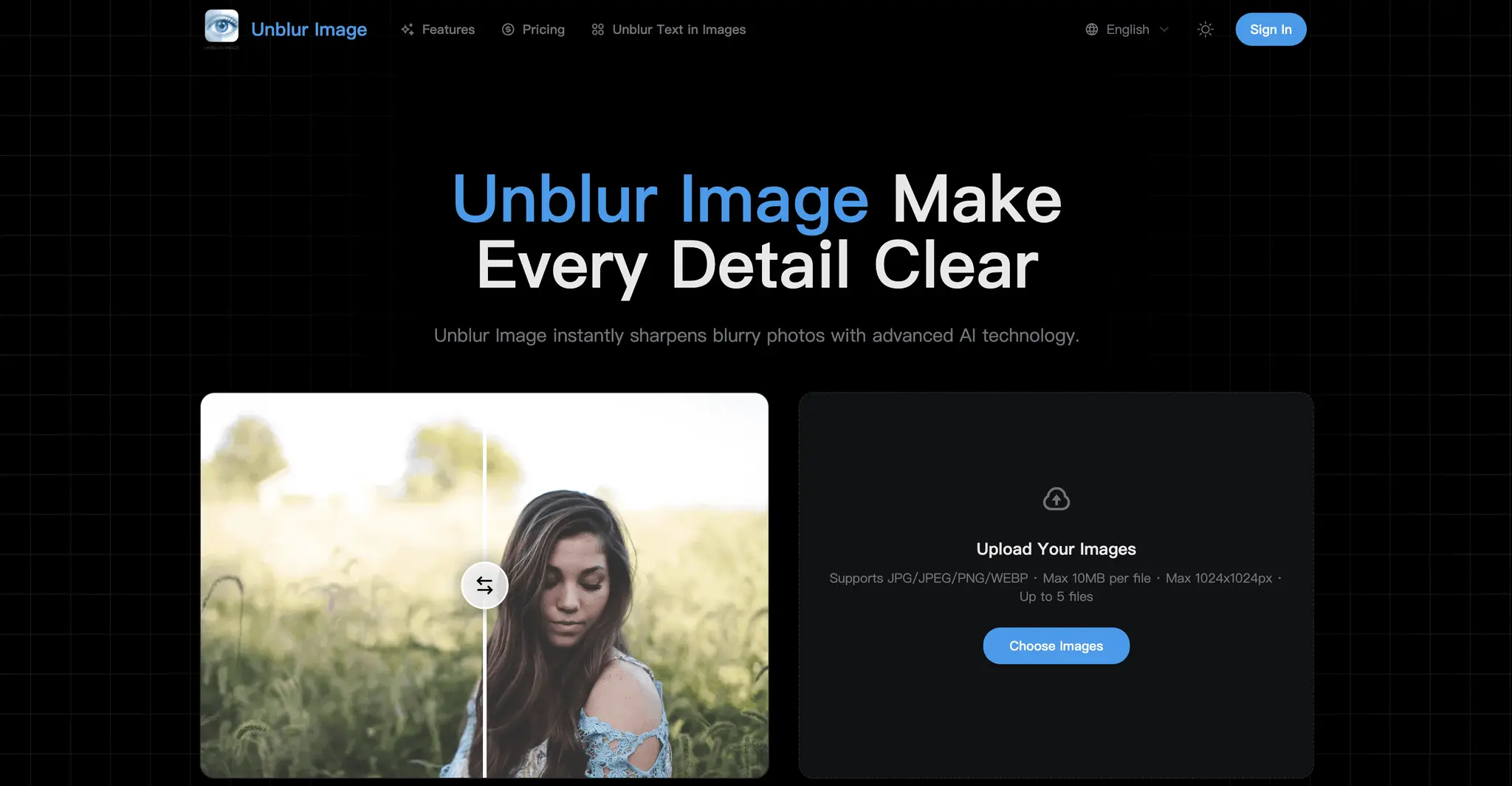 Screenshot 1 of Unblur Image