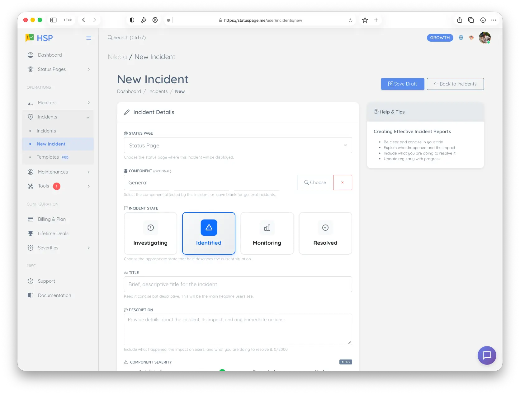 Screenshot 3 of Status Page and Uptime Monitoring