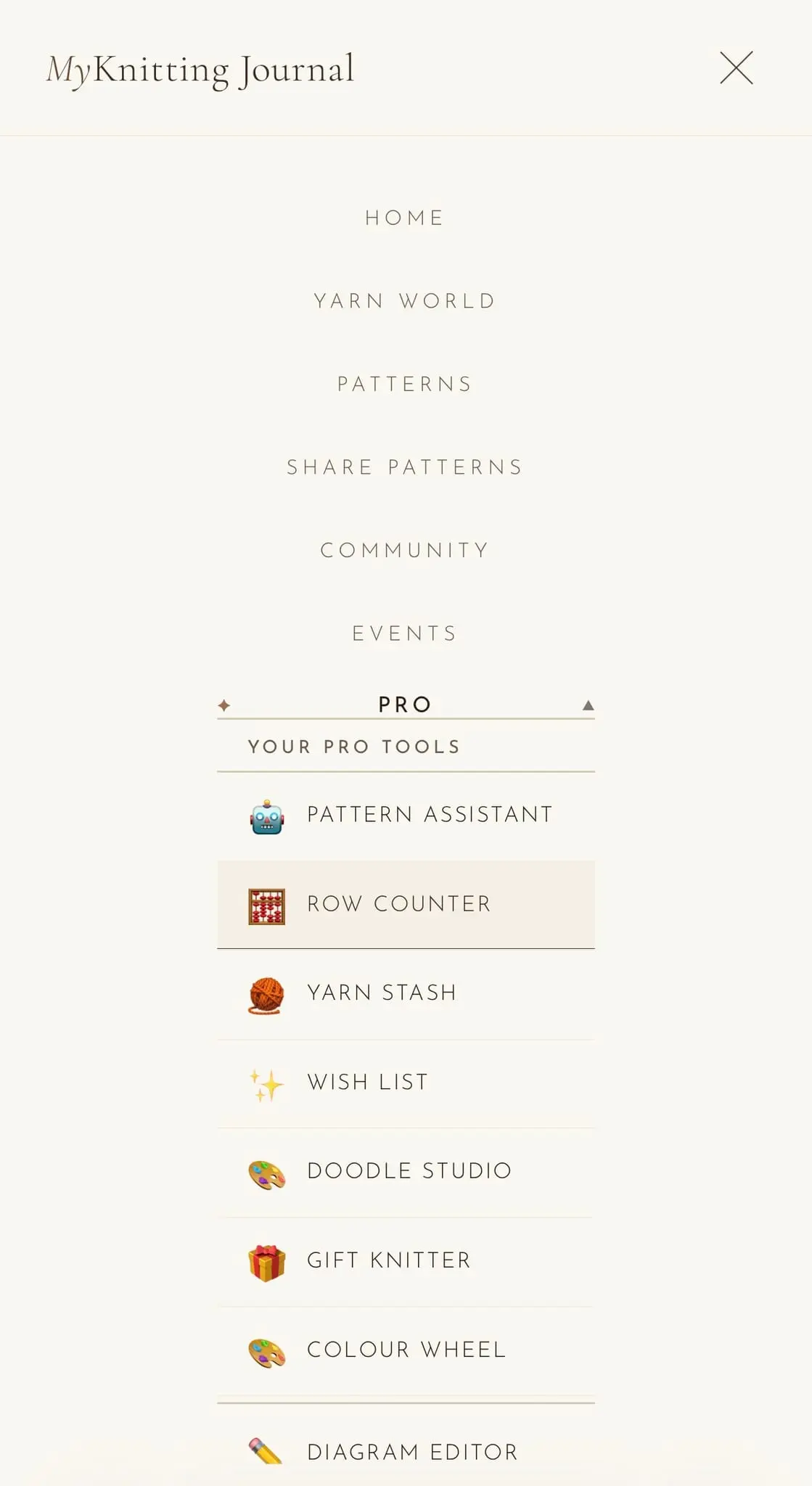 Screenshot 1 of yourknittingjournal.com