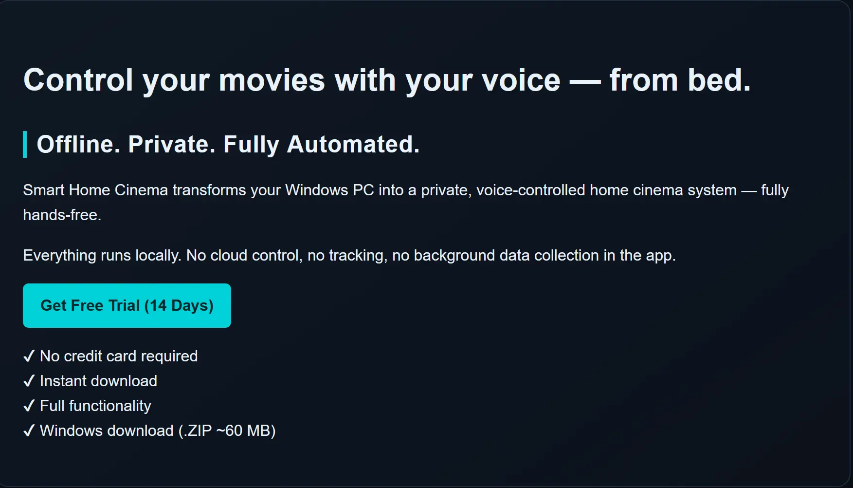 Screenshot 2 of Smart Home Cinema – Voice Control