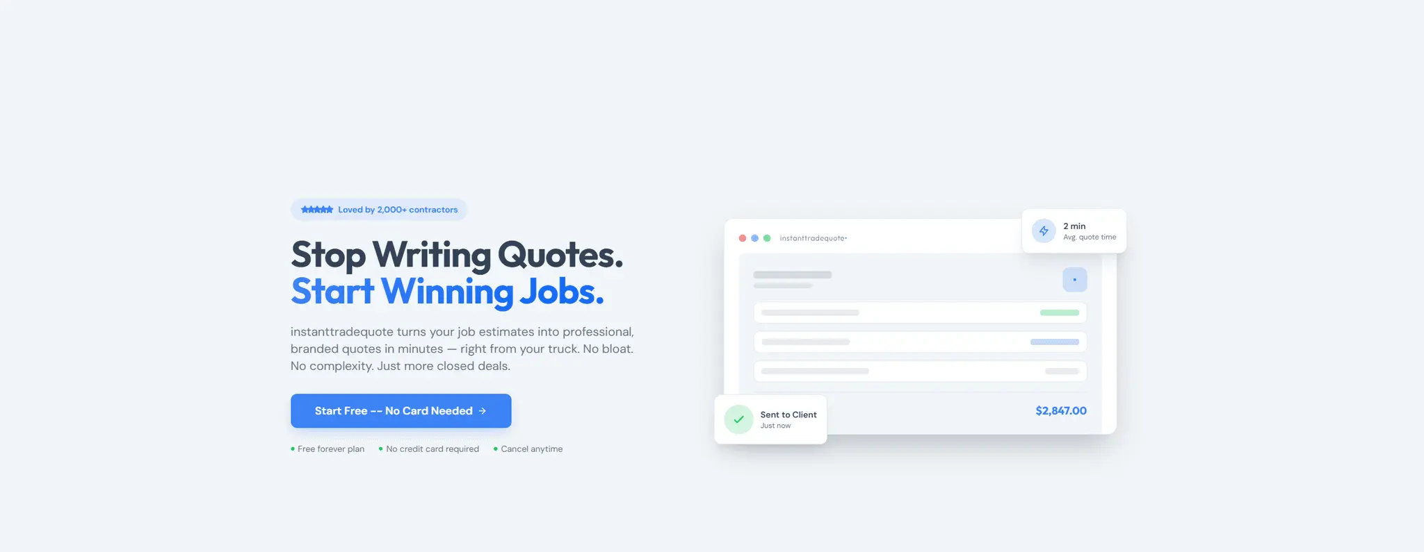 Screenshot 1 of instanttradequote