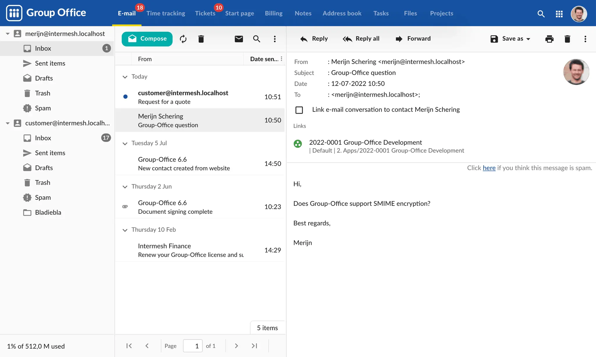 Screenshot 4 of GroupOffice