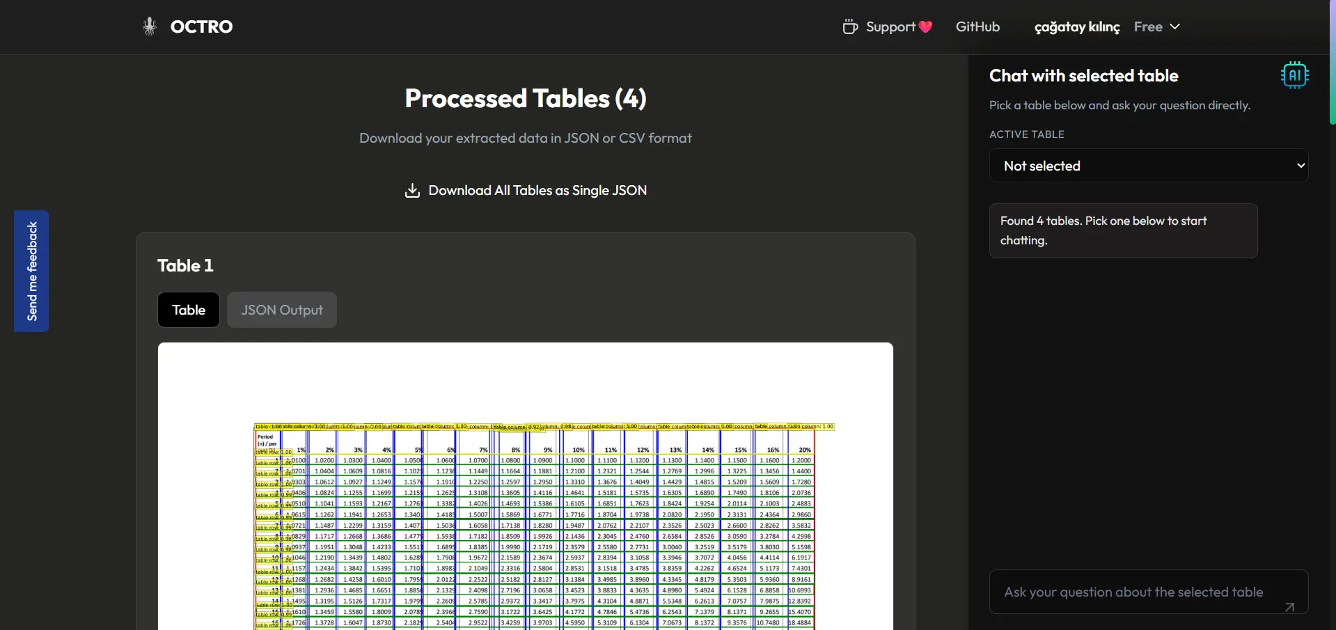 Screenshot 2 of Octro – Extract Complex PDF Tables