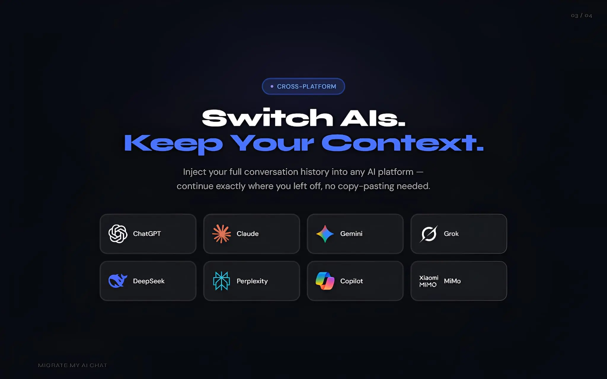 Screenshot 2 of Migrate My AI Chat - Switch AI Instantly