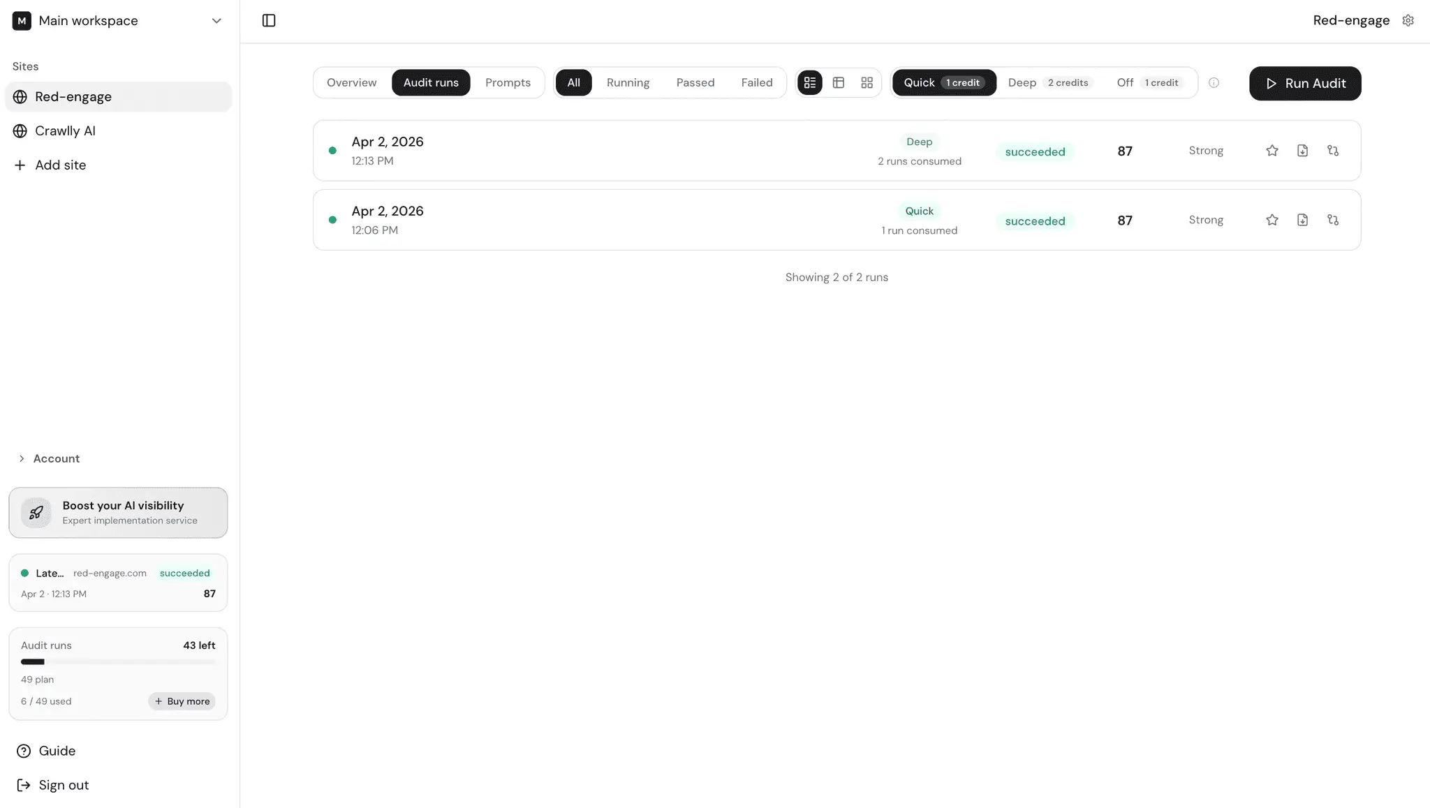 Screenshot 2 of Crawlly AI