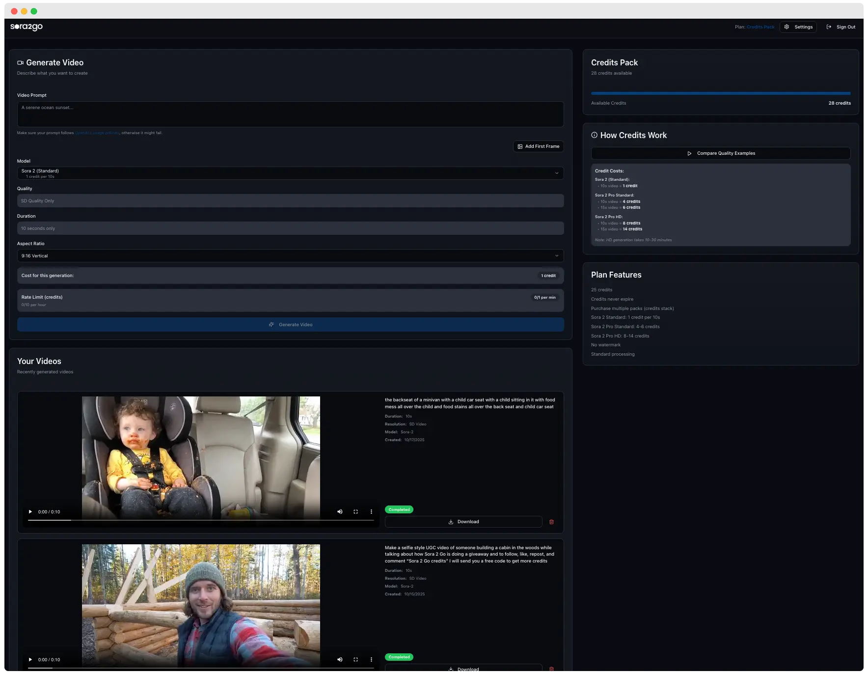 Screenshot 1 of Sora 2 Go - Create Viral Videos
