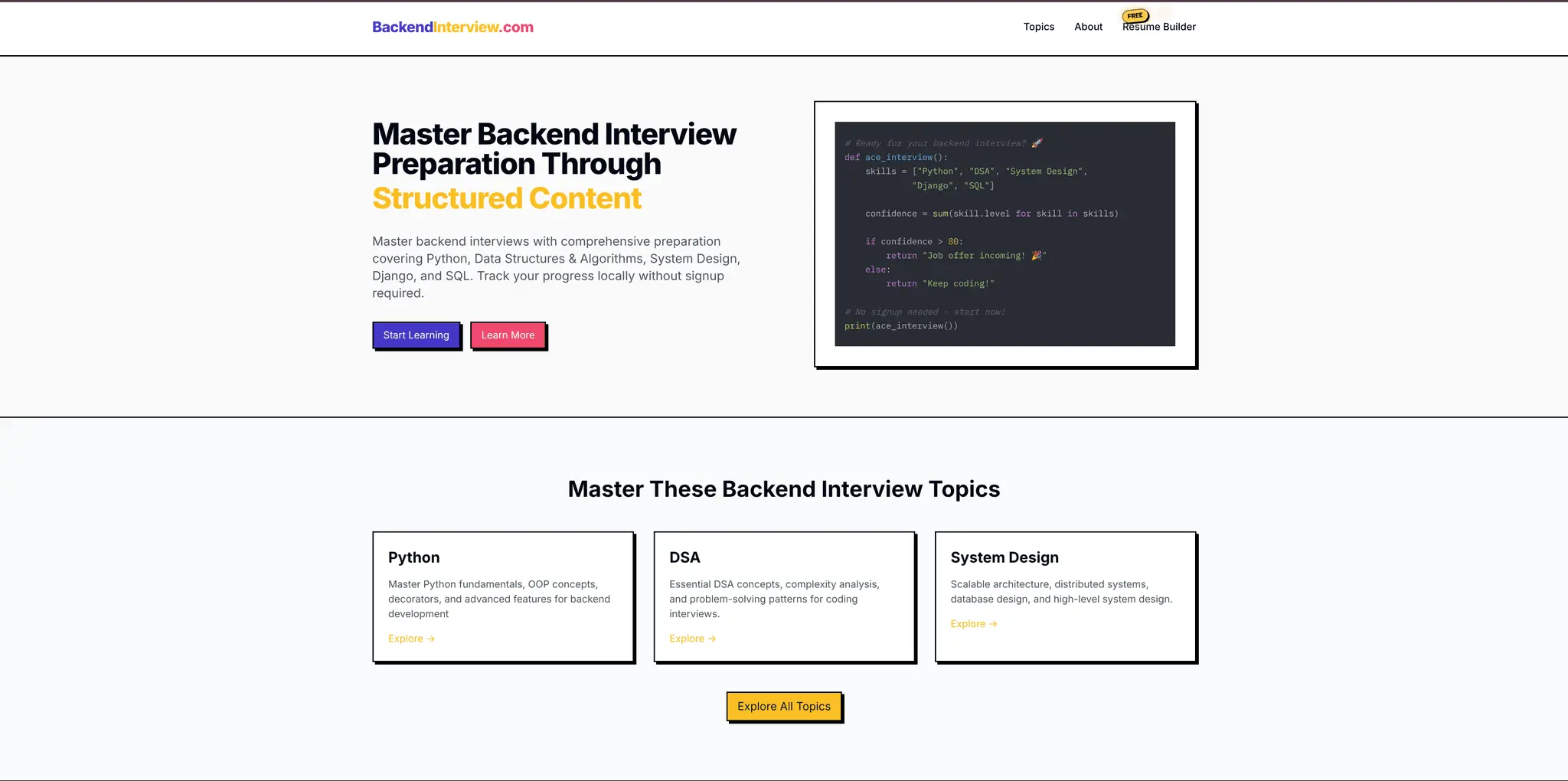 Screenshot 2 of BackendInterview