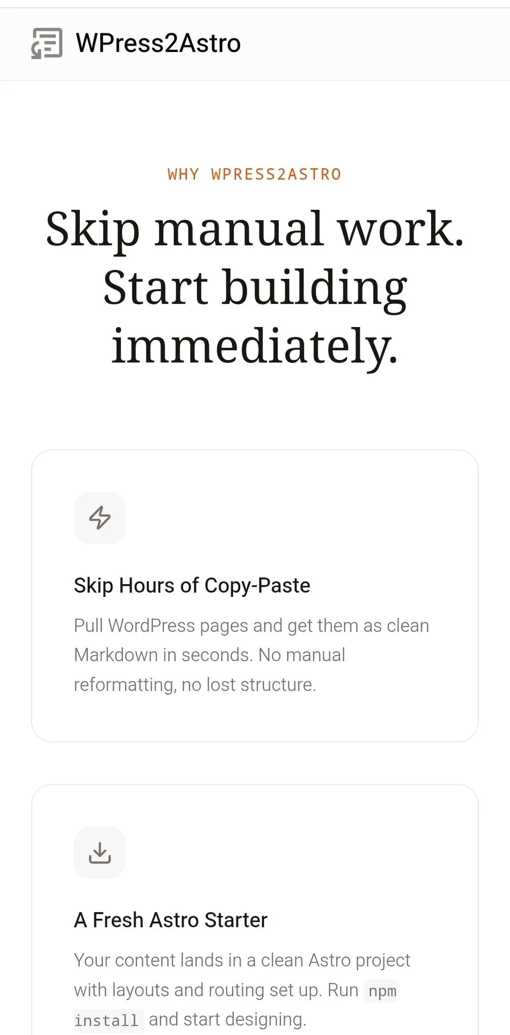 Screenshot 4 of WPress2Astro