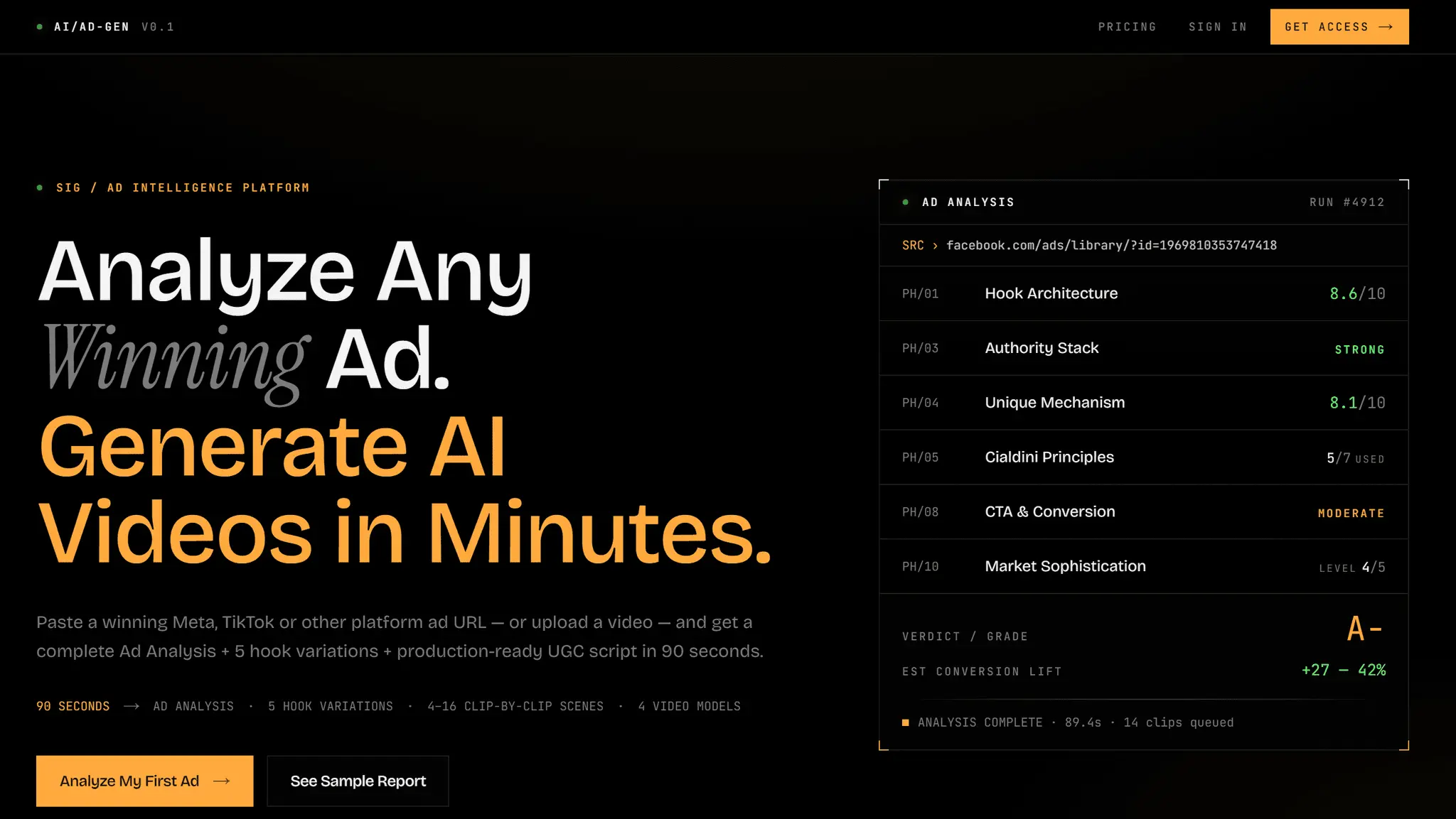 Screenshot 1 of AI Ad Generator