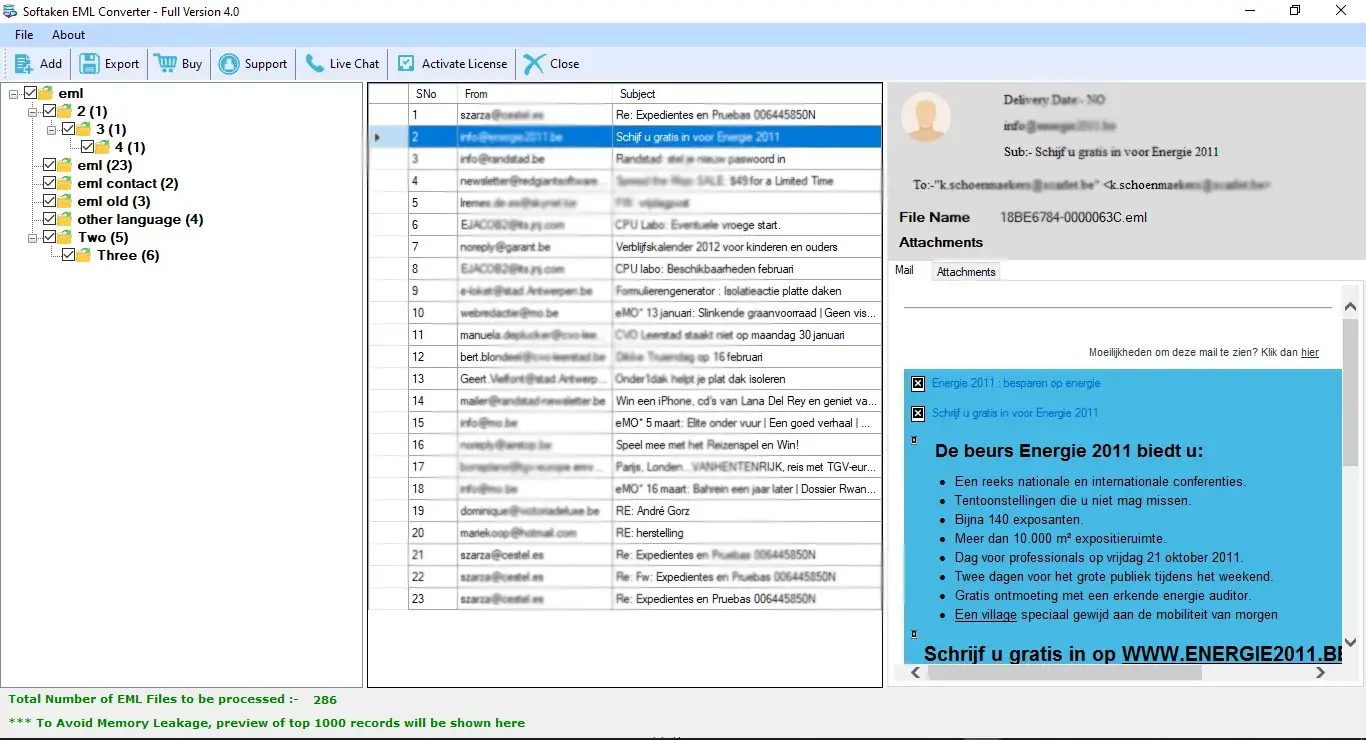 Screenshot 3 of Softaken EML to PST Converter