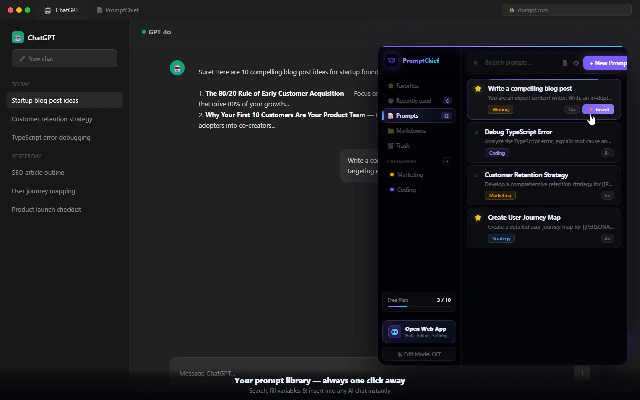 Screenshot 3 of PromptChief