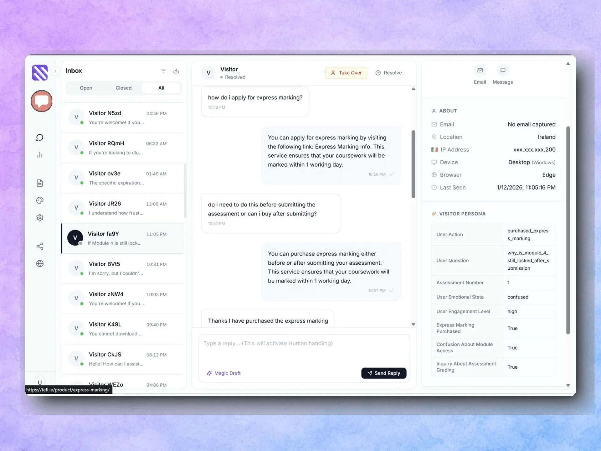 Screenshot 10 of SmushChat AI Chatbot Agent Builder