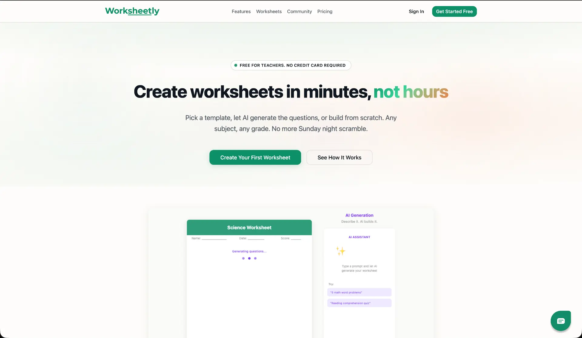 Screenshot 1 of Worksheetly