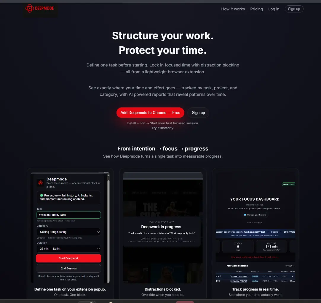 Screenshot 3 of Deepmode – Focus, on command