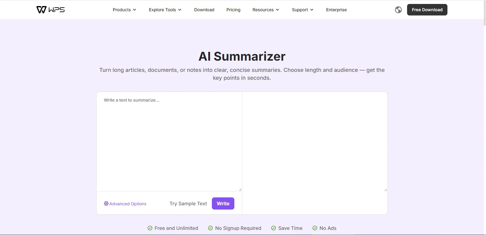 Screenshot 1 of AI Summarizer