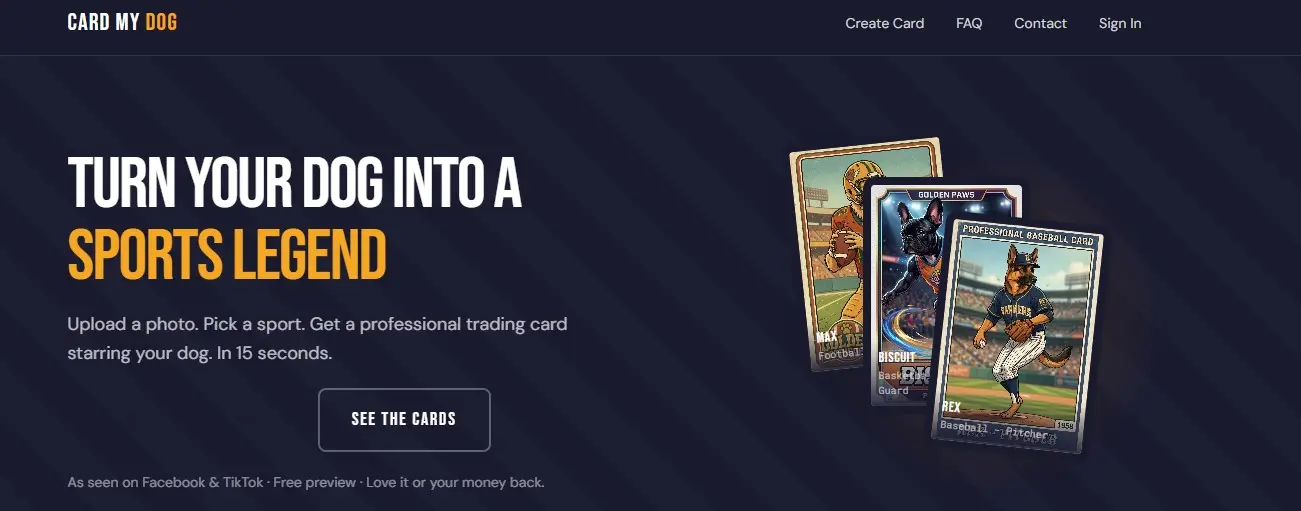 Screenshot 1 of CardMyDog
