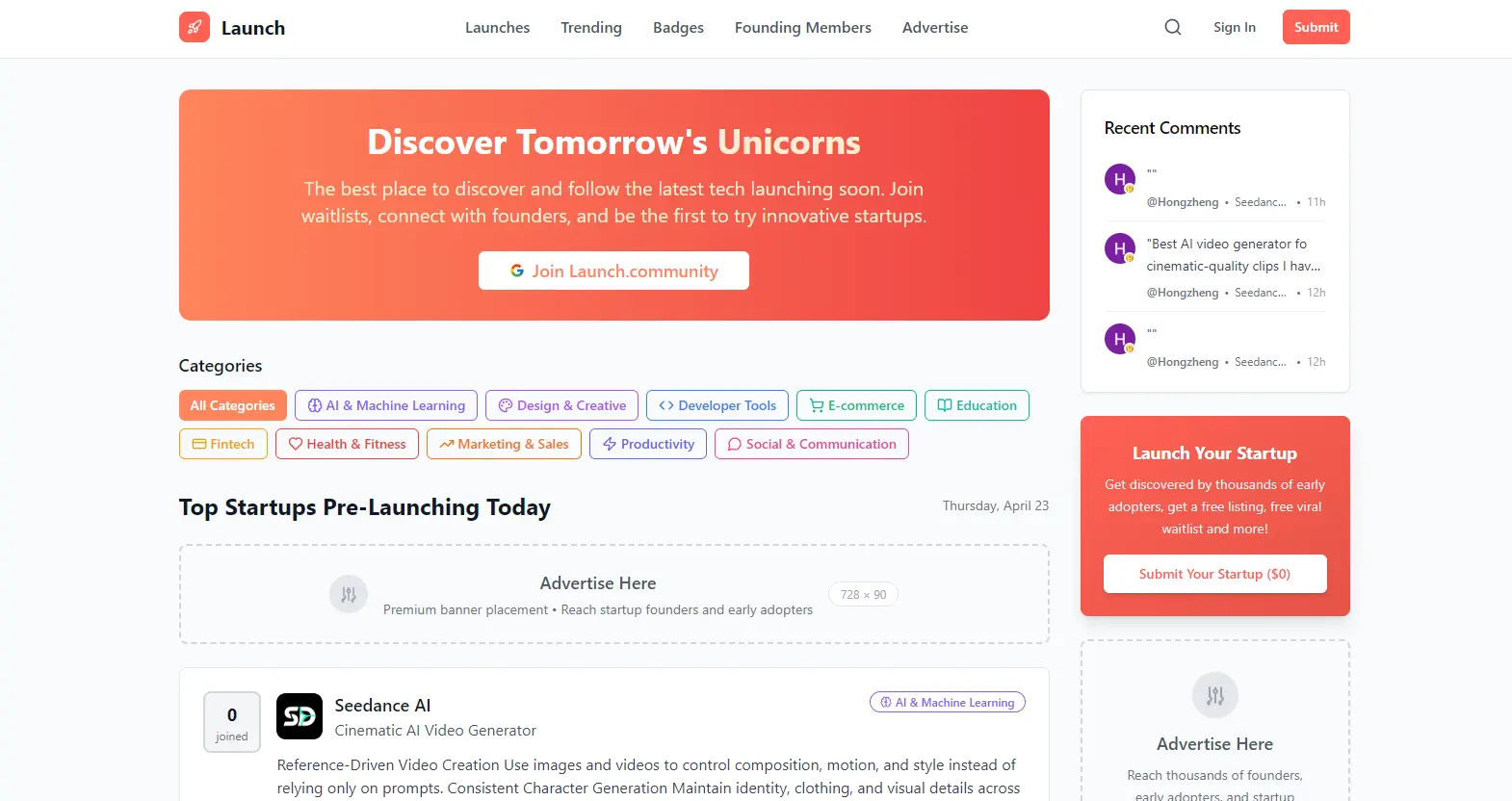 Screenshot 1 of Launch Community