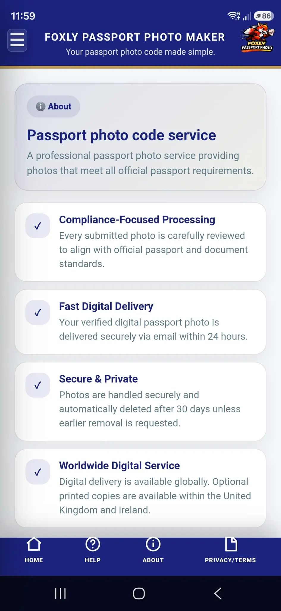 Screenshot 2 of Foxly Passport Photo Maker