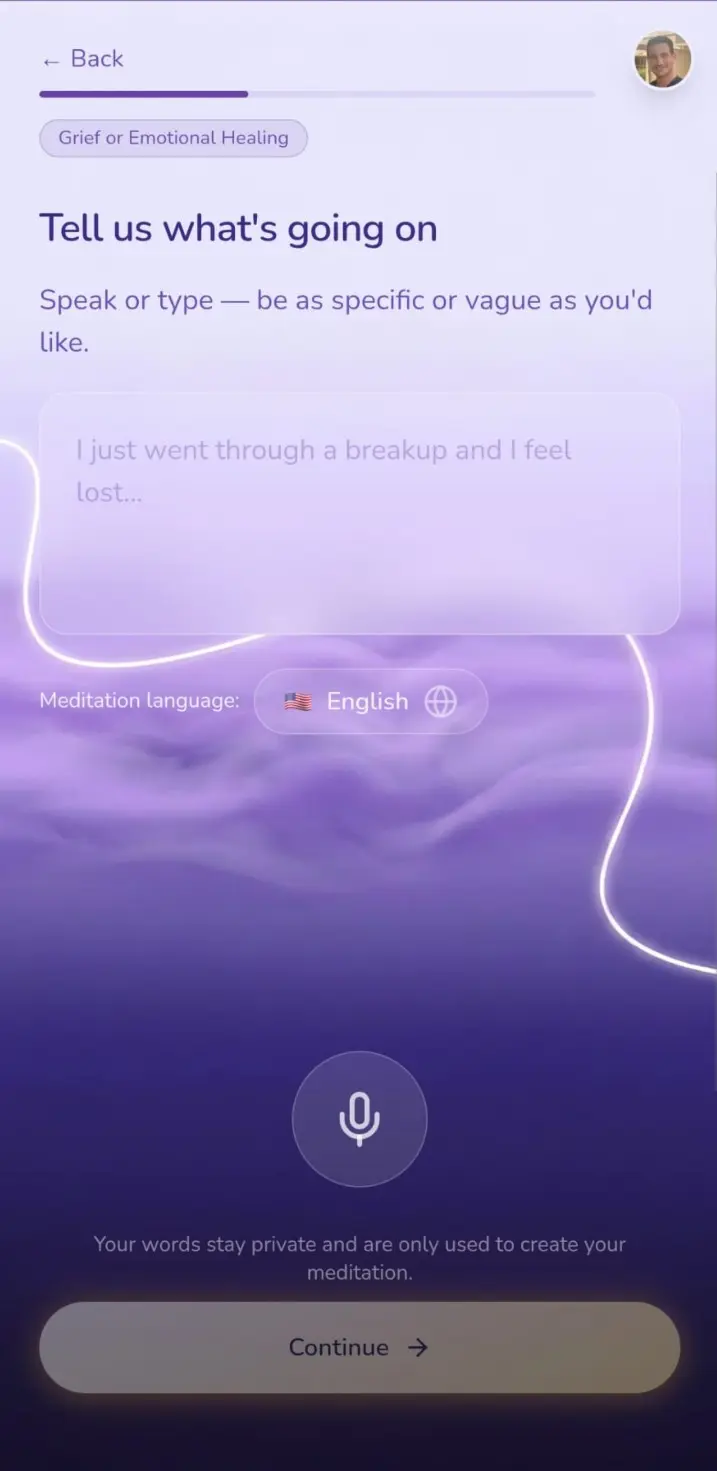 Screenshot 5 of MediTailor - AI Meditation App