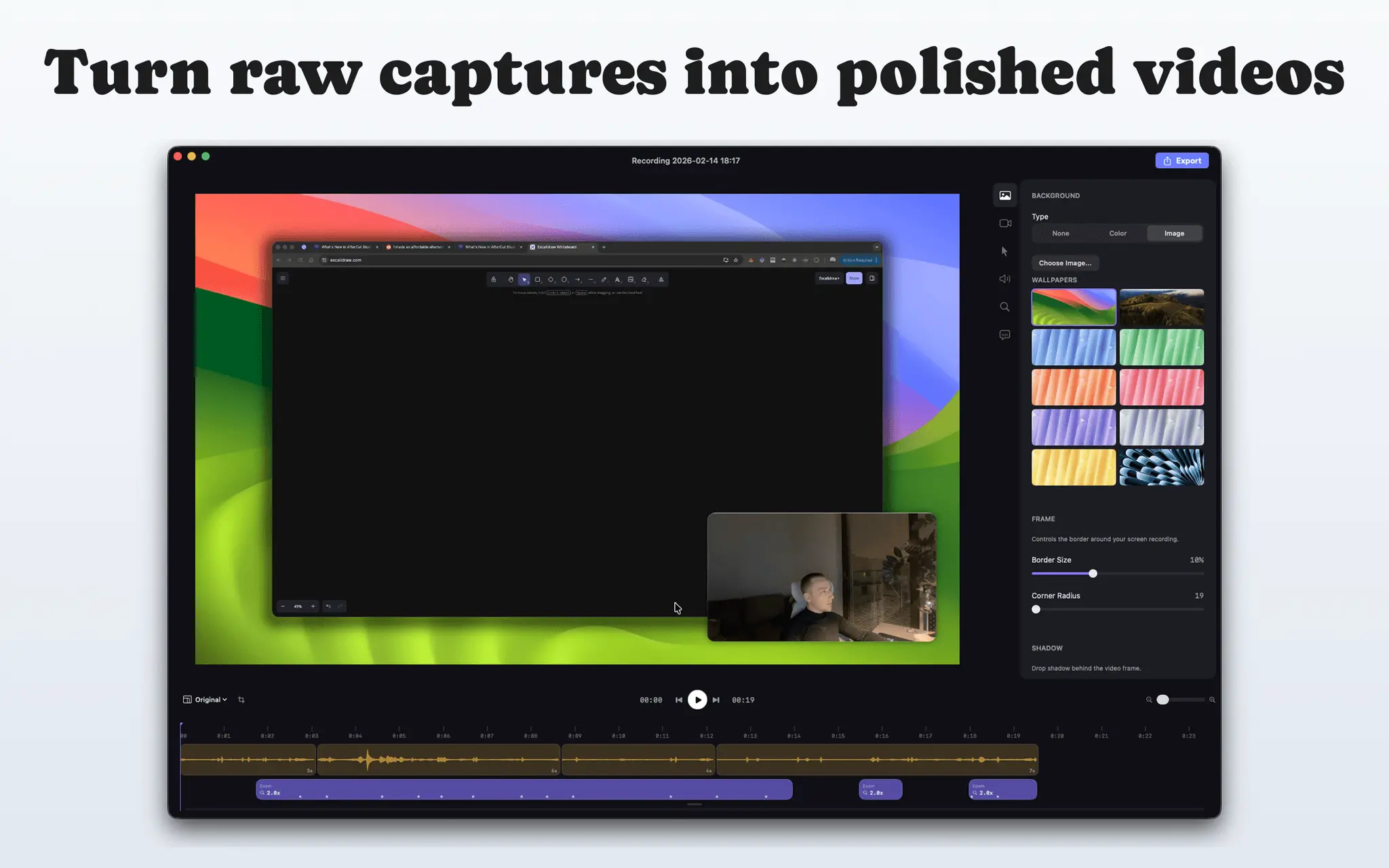 Screenshot 2 of AfterCut - record polished product demos