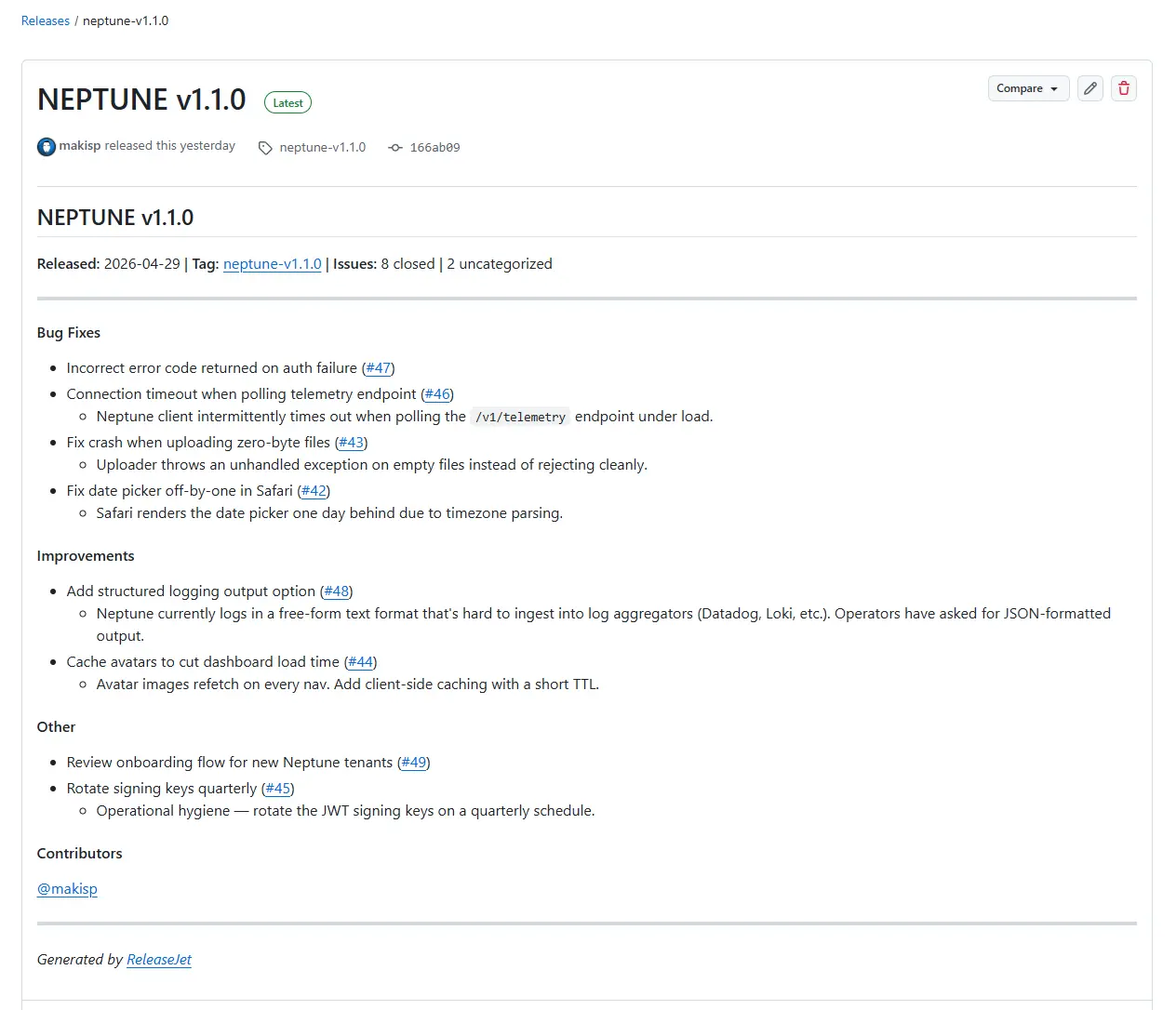 Screenshot 4 of ReleaseJet