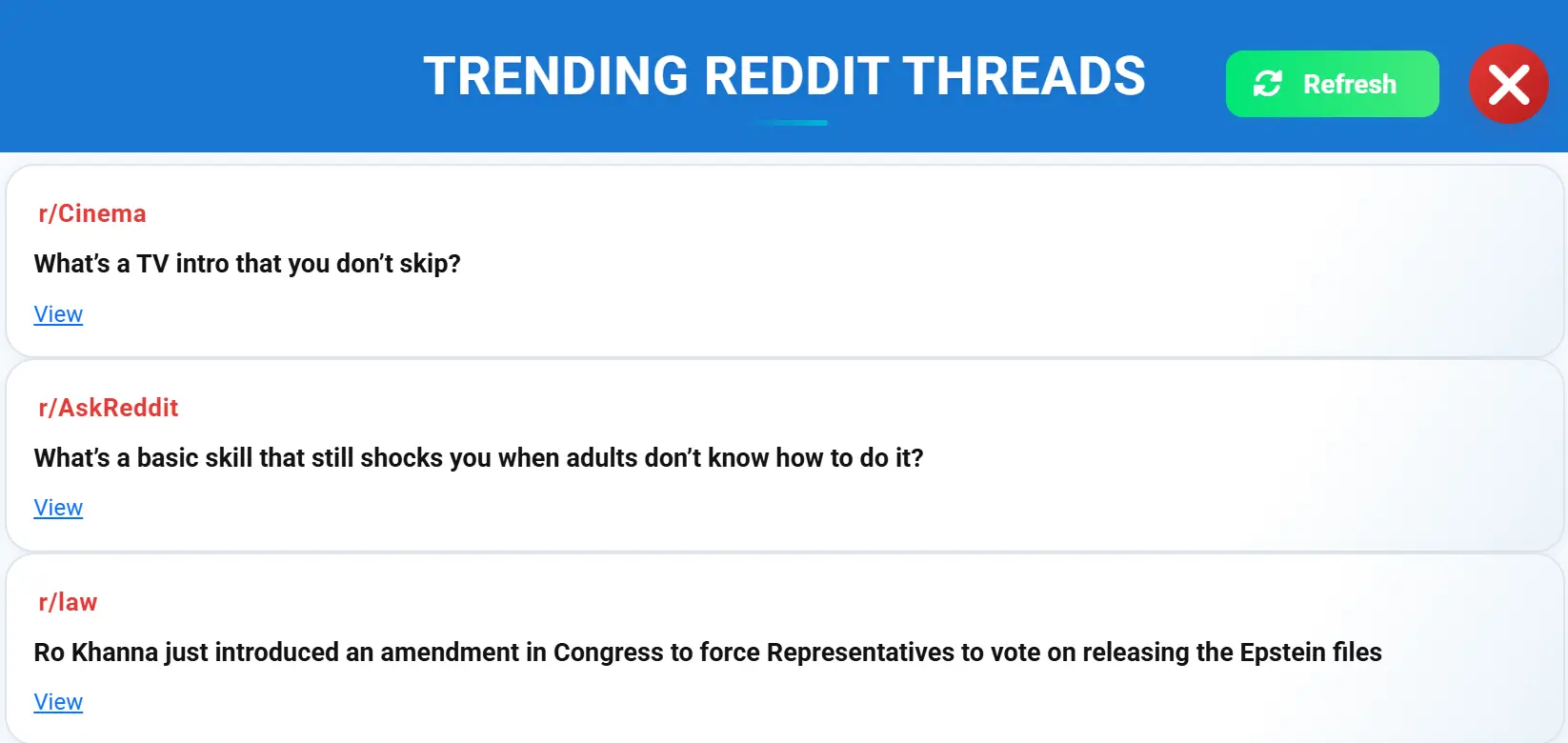 Screenshot 4 of Reddit Thread Summarizer