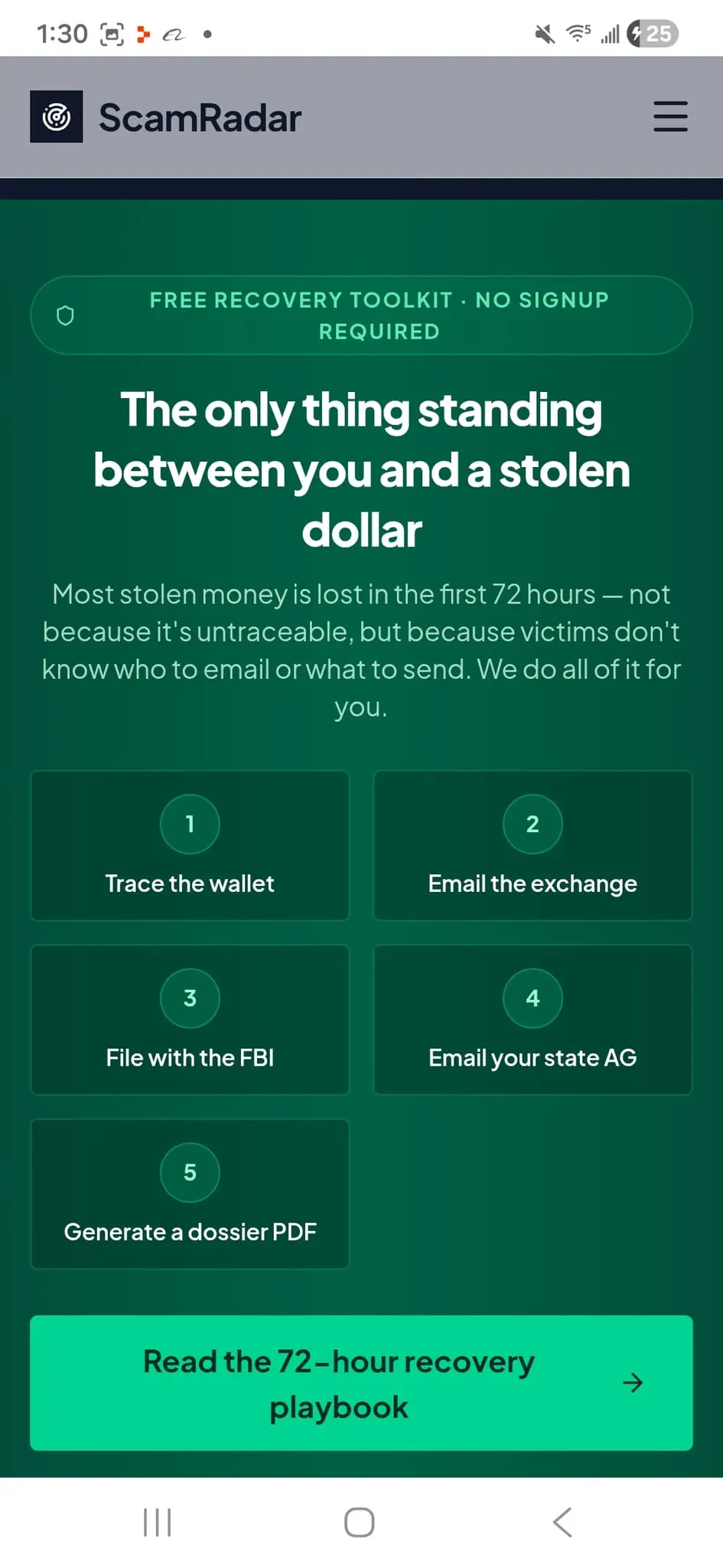 Screenshot 3 of ScamRadar