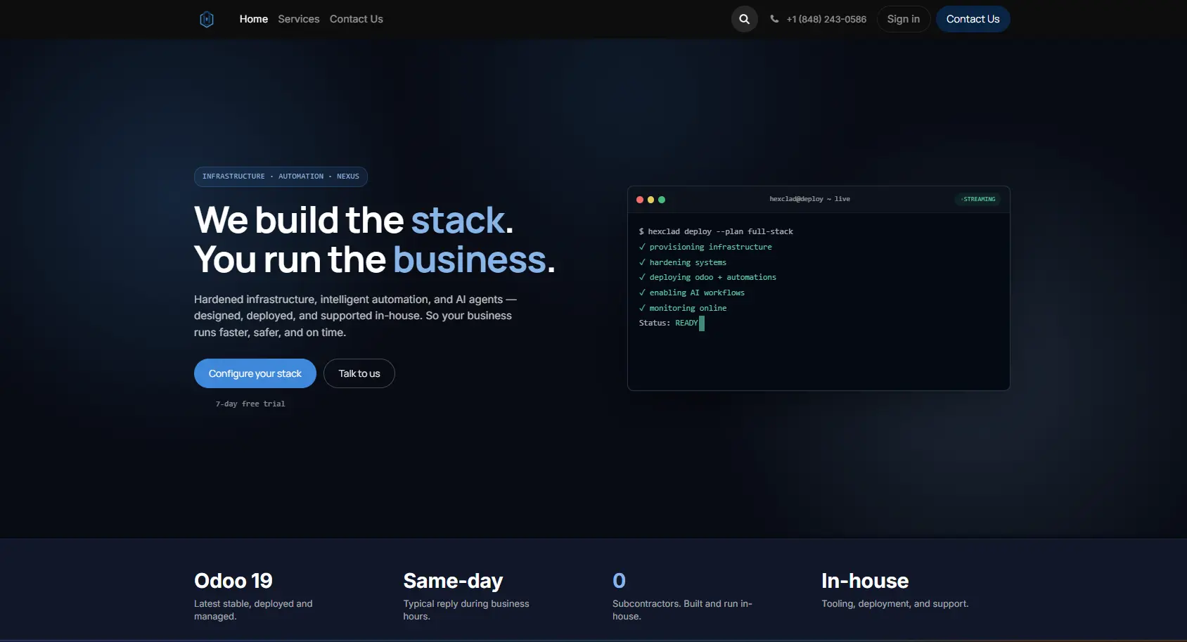 Screenshot 1 of HexClad Secure Stack